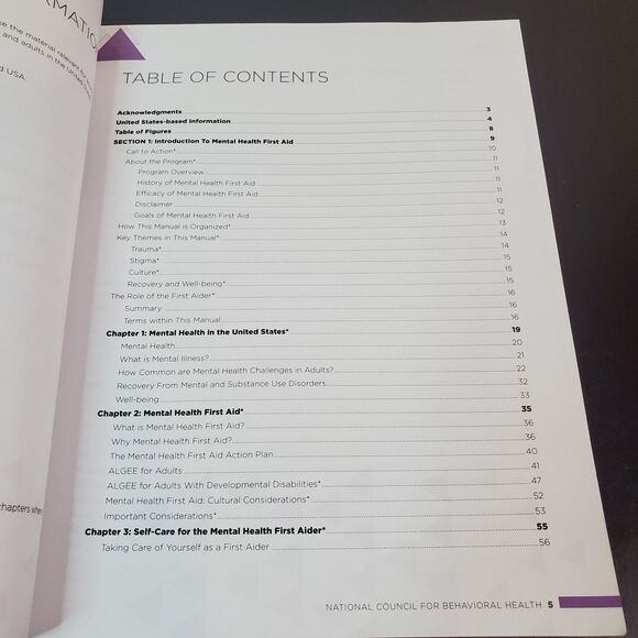 Mental Health First Aid USA Adult Manual MHFA Book National Council Behavioral - Picture 4 of 12